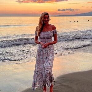 Floral Off-Shoulder Maxi Dress